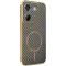 Phonesta Luxury Carbon Fiber Back Cover hoesje met MagSafe voor Xiaomi Poco M7 Pro - Bruin