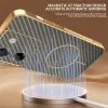 Phonesta Luxury Carbon Fiber Back Cover hoesje met MagSafe voor Xiaomi Poco M7 Pro - Bruin 1
