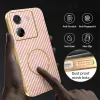 Phonesta Luxury Carbon Fiber Back Cover hoesje met MagSafe voor Xiaomi Poco M7 Pro - Roze 6
