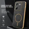 Phonesta Luxury Carbon Fiber Back Cover hoesje met MagSafe voor Xiaomi Poco M7 Pro - Zwart 2