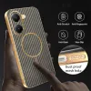 Phonesta Luxury Carbon Fiber Back Cover hoesje met MagSafe voor Xiaomi Poco X7 Pro - Bruin 6