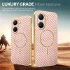 Phonesta Luxury Carbon Fiber Back Cover hoesje met MagSafe voor Xiaomi Poco X7 Pro - Roze 4