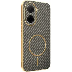 Phonesta Luxury Carbon Fiber Back Cover hoesje met MagSafe voor Xiaomi Redmi A5 173.4mm - Bruin