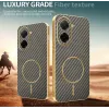 Phonesta Luxury Carbon Fiber Back Cover hoesje met MagSafe voor Xiaomi Redmi A5 173.4mm - Bruin 3