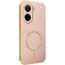 Phonesta Luxury Carbon Fiber Back Cover hoesje met MagSafe voor Xiaomi Redmi A5 173.4mm - Roze