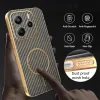 Phonesta Luxury Carbon Fiber Back Cover hoesje met MagSafe voor Xiaomi Redmi Note 14 4G 164.8mm - Bruin 6
