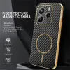 Phonesta Luxury Carbon Fiber Back Cover hoesje met MagSafe voor Xiaomi Redmi Note 14 4G 164.8mm - Zwart 2
