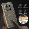 Phonesta Luxury Carbon Fiber Back Cover hoesje met MagSafe voor Xiaomi Redmi Note 14 Pro 4G - Bruin 6