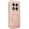 Phonesta Luxury Carbon Fiber Back Cover hoesje met MagSafe voor Xiaomi Redmi Note 14 Pro 4G - Roze 0