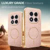 Phonesta Luxury Carbon Fiber Back Cover hoesje met MagSafe voor Xiaomi Redmi Note 14 Pro 4G - Roze 4