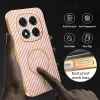 Phonesta Luxury Carbon Fiber Back Cover hoesje met MagSafe voor Xiaomi Redmi Note 14 Pro 4G - Roze 6
