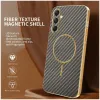 Phonesta Luxury Carbon Fiber Back Cover hoesje met MagSafe voor Samsung Galaxy A16 - Bruin 1