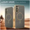 Phonesta Luxury Carbon Fiber Back Cover hoesje met MagSafe voor Samsung Galaxy A16 - Bruin 3