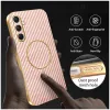 Phonesta Luxury Carbon Fiber Back Cover hoesje met MagSafe voor Samsung Galaxy A16 - Roze 5