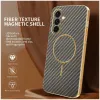Phonesta Luxury Carbon Fiber Back Cover hoesje met MagSafe voor Samsung Galaxy A36 - Bruin 1