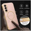 Phonesta Luxury Carbon Fiber Back Cover hoesje met MagSafe voor Samsung Galaxy A36 - Roze 5