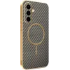 Phonesta Luxury Carbon Fiber Back Cover hoesje met MagSafe voor Samsung Galaxy A56 - Bruin 0