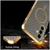 Phonesta Luxury Carbon Fiber Back Cover hoesje met MagSafe voor Samsung Galaxy A56 - Bruin 6