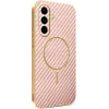 Phonesta Luxury Carbon Fiber Back Cover hoesje met MagSafe voor Samsung Galaxy A56 - Roze 0