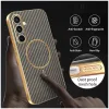 Phonesta Luxury Carbon Fiber Back Cover hoesje met MagSafe voor Samsung Galaxy S24 FE - Bruin 5