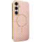 Phonesta Luxury Carbon Fiber Back Cover hoesje met MagSafe voor Samsung Galaxy S25 Plus/S24 Plus - Roze