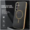 Phonesta Luxury Carbon Fiber Back Cover hoesje met MagSafe voor Samsung Galaxy S25 Plus/S24 Plus - Zwart 1