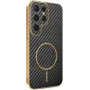 Phonesta Luxury Carbon Fiber Back Cover hoesje met MagSafe voor Samsung Galaxy S25 Ultra - Zwart 0