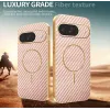 Phonesta Luxury Carbon Fiber Back Cover hoesje met MagSafe voor Google Pixel 9 - Roze 3