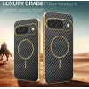 Phonesta Luxury Carbon Fiber Back Cover hoesje met MagSafe voor Google Pixel 9 - Zwart 3