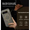 Phonesta Luxury Carbon Fiber Back Cover hoesje met MagSafe voor Google Pixel 9 Pro - Bruin 2
