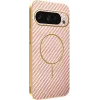 Phonesta Luxury Carbon Fiber Back Cover hoesje met MagSafe voor Google Pixel 9 Pro - Roze 0