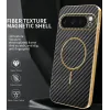 Phonesta Luxury Carbon Fiber Back Cover hoesje met MagSafe voor Google Pixel 9 Pro - Zwart 1