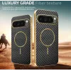 Phonesta Luxury Carbon Fiber Back Cover hoesje met MagSafe voor Google Pixel 9 Pro - Zwart 3