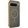 Phonesta Luxury Carbon Fiber Back Cover hoesje met MagSafe voor Google Pixel 9 Pro XL - Bruin 0