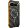 Phonesta Luxury Carbon Fiber Back Cover hoesje met MagSafe voor Google Pixel 9 Pro XL - Zwart 0