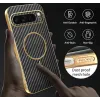 Phonesta Luxury Carbon Fiber Back Cover hoesje met MagSafe voor Google Pixel 9 Pro XL - Zwart 7