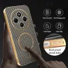 Phonesta Luxury Carbon Fiber Back Cover hoesje met MagSafe voor Xiaomi Redmi 14C / Xiaomi Poco C75 - Bruin 6