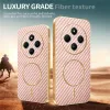 Phonesta Luxury Carbon Fiber Back Cover hoesje met MagSafe voor Xiaomi Redmi 14C / Xiaomi Poco C75 - Roze 4
