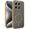 Phonesta Luxury Carbon Fiber Back Cover hoesje met MagSafe voor Xiaomi 15T - Bruin