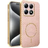 Phonesta Luxury Carbon Fiber Back Cover hoesje met MagSafe voor Xiaomi 15T - Roze 0