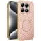 Phonesta Luxury Carbon Fiber Back Cover hoesje met MagSafe voor Xiaomi 15T - Roze