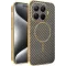 Phonesta Luxury Carbon Fiber Back Cover hoesje met MagSafe voor Xiaomi 15T Pro - Bruin