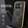 Phonesta Luxury Carbon Fiber Back Cover hoesje met MagSafe voor Xiaomi 15T Pro - Zwart 1