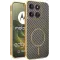 Phonesta Luxury Carbon Fiber Back Cover hoesje met MagSafe voor Motorola Edge 70 - Bruin