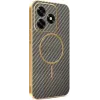 Phonesta Luxury Carbon Fiber Back Cover hoesje met MagSafe voor HONOR X5c Plus - Bruin 0