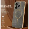 Phonesta Luxury Carbon Fiber Back Cover hoesje met MagSafe voor HONOR X5c Plus - Bruin 1