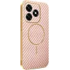 Phonesta Luxury Carbon Fiber Back Cover hoesje met MagSafe voor HONOR X5c Plus - Roze 0