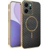 Phonesta Luxury Carbon Fiber Back Cover hoesje met MagSafe voor Oppo Reno14 F/FS - Zwart