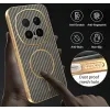 Phonesta Luxury Carbon Fiber Back Cover hoesje met MagSafe voor HONOR Magic8 Pro - Bruin 7