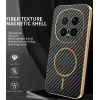 Phonesta Luxury Carbon Fiber Back Cover hoesje met MagSafe voor HONOR Magic8 Pro - Zwart 1